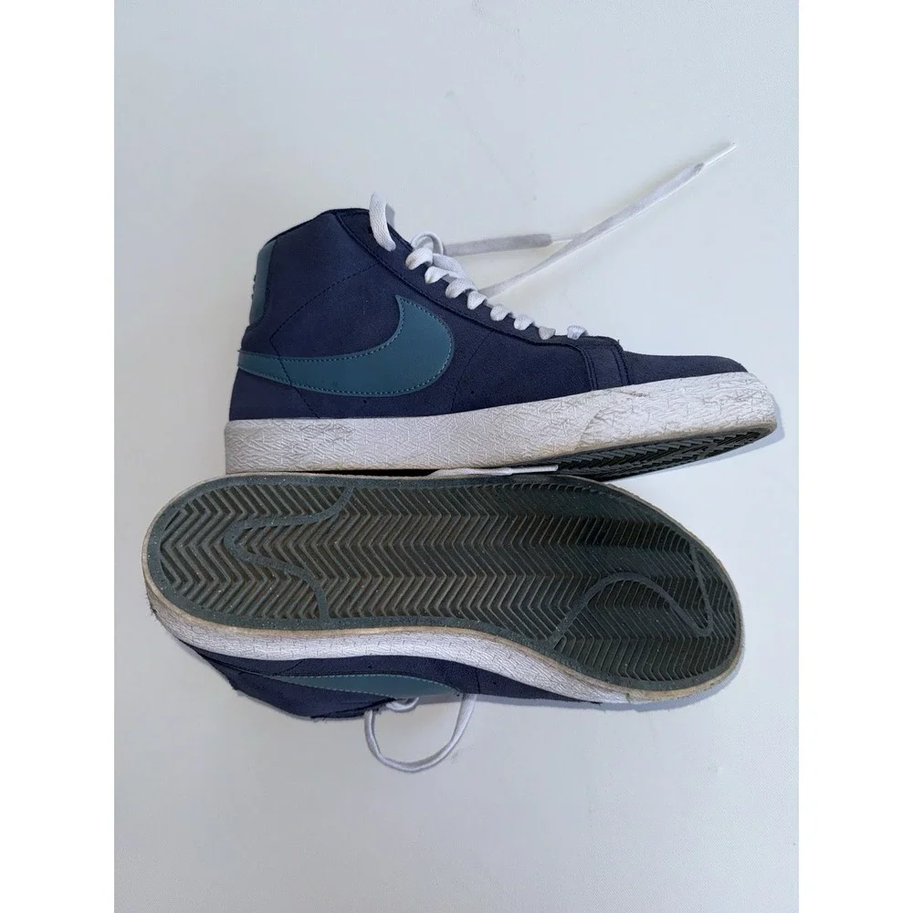 Nike SB Blazer Mid FD0731-400 | Blue Suede‎ Skate Shoes | Men's US 9.5 Aqua